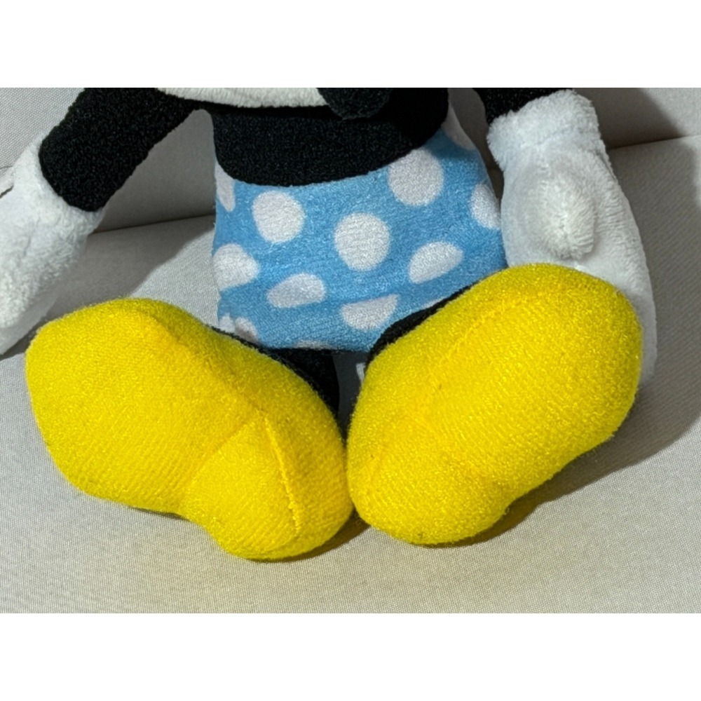 Disney Minnie Mouse Plush Stuffed Animal Blue Polka Dot Skirt Red Daisy Hat 8in - Picture 5 of 12